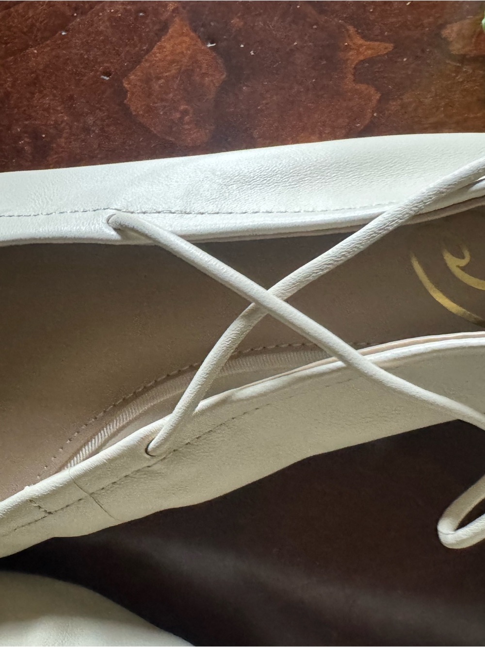 New Sam Edelman Bri Pointed-Toe Ballet Flat in Cream 7.5 Hard to Find - Picture 4 of 8